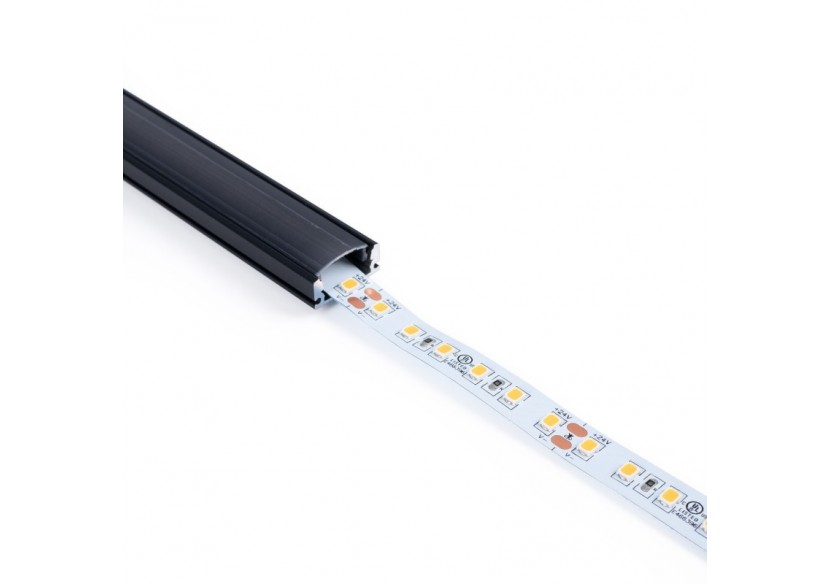 Profilé de surface en aluminium avec diffuseur-Kit complet-17x8mm-Ruban LED jusqu'à 12 mm-2m - BXT-164-N - Barcelona LED