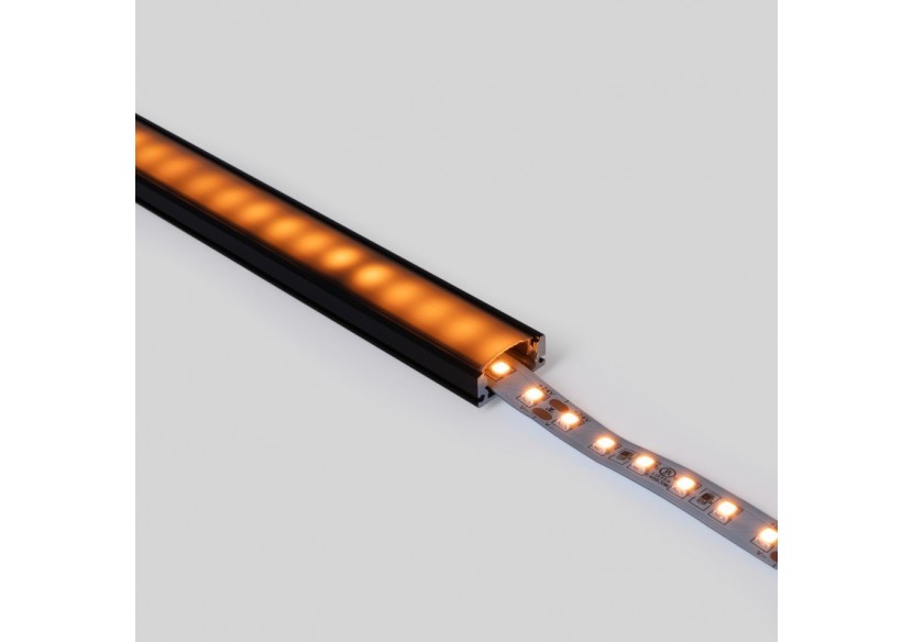 Profilé de surface en aluminium avec diffuseur-Kit complet-17x8mm-Ruban LED jusqu'à 12 mm-2m - BXT-164-N - Barcelona LED