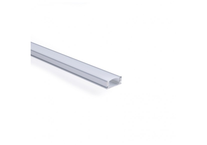 Profilé de surface en aluminium avec diffuseur-Kit complet-17x8mm-Ruban LED jusqu'à 12 mm-2m - BXT-164-P - Barcelona LED