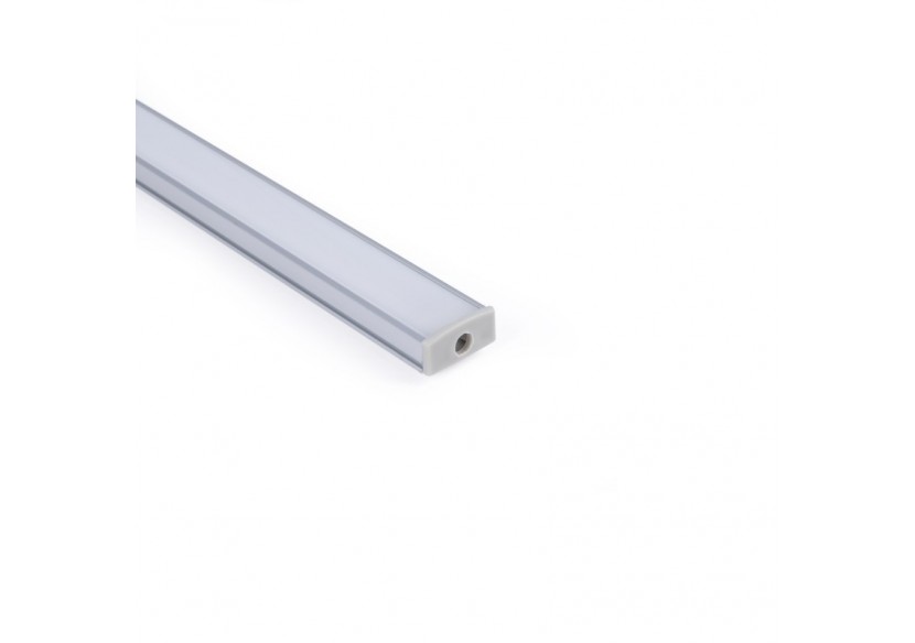 Profilé de surface en aluminium avec diffuseur-Kit complet-17x8mm-Ruban LED jusqu'à 12 mm-2m - BXT-164-P - Barcelona LED