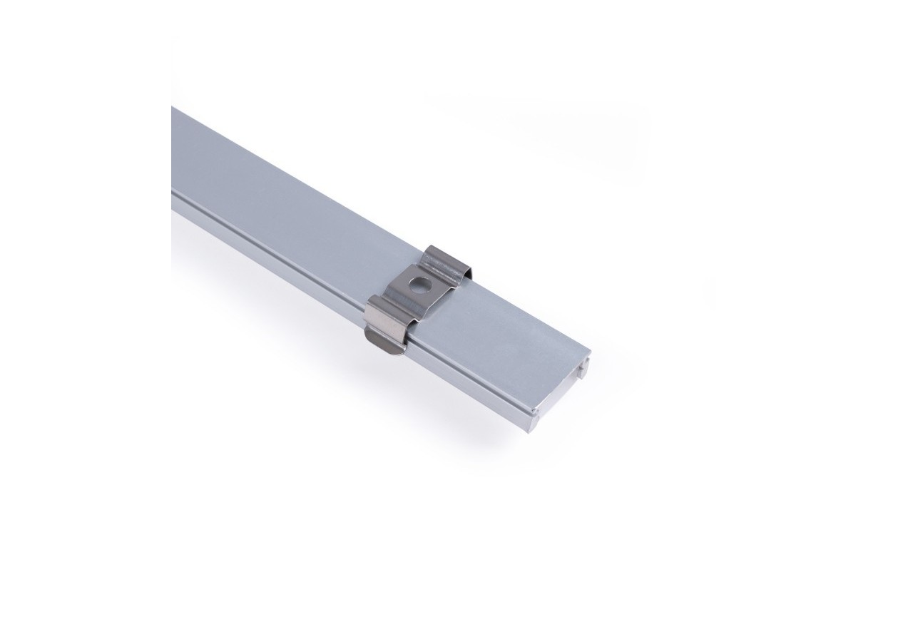 Profilé de surface en aluminium avec diffuseur-Kit complet-17x8mm-Ruban LED jusqu'à 12 mm-2m - BXT-164-P - Barcelona LED