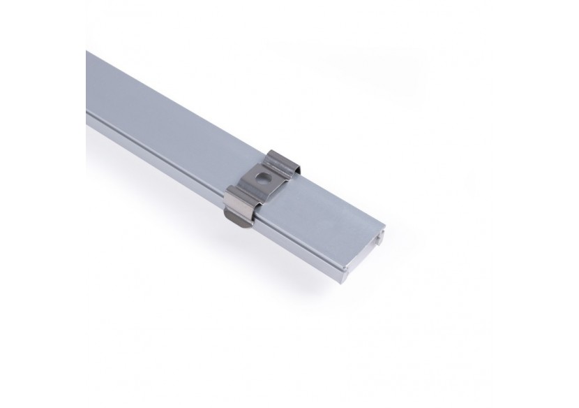 Profilé de surface en aluminium avec diffuseur-Kit complet-17x8mm-Ruban LED jusqu'à 12 mm-2m - BXT-164-P - Barcelona LED