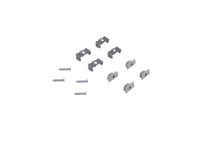 Profilé de surface en aluminium avec diffuseur-Kit complet-17x8mm-Ruban LED jusqu'à 12 mm-2m - BXT-164-P - Barcelona LED