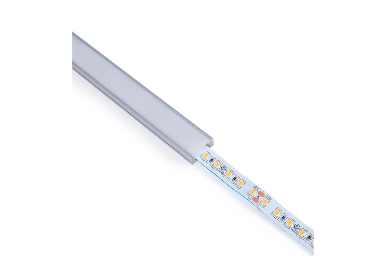 Profilé de surface en aluminium avec diffuseur-Kit complet-17x8mm-Ruban LED jusqu'à 12 mm-2m - BXT-164-P - Barcelona LED