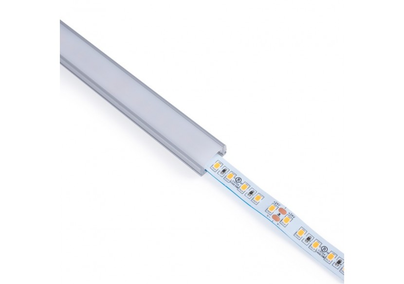 Profilé de surface en aluminium avec diffuseur-Kit complet-17x8mm-Ruban LED jusqu'à 12 mm-2m - BXT-164-P - Barcelona LED
