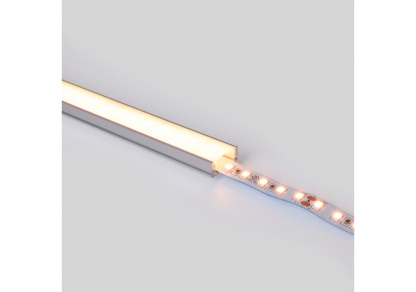 Profilé de surface en aluminium avec diffuseur-Kit complet-17x8mm-Ruban LED jusqu'à 12 mm-2m - BXT-164-P - Barcelona LED