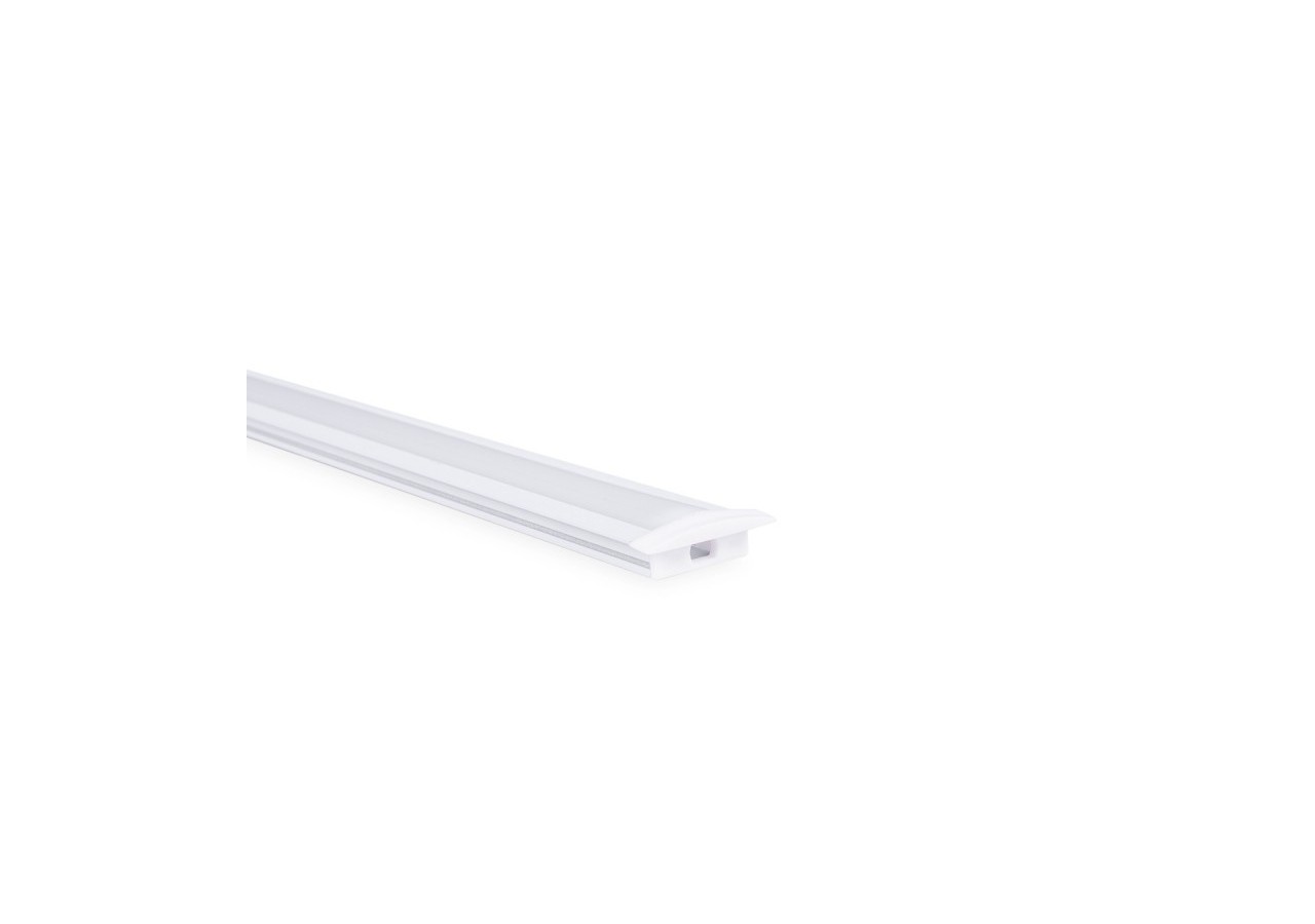 Profilé encastré en aluminium-Kit complet-24,5 x 7mm-Ruban LED jusqu'à 12 mm-2m - BXT-163-B - Barcelona LED