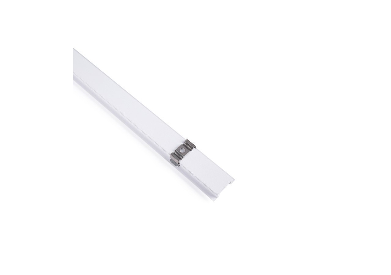 Profilé encastré en aluminium-Kit complet-24,5 x 7mm-Ruban LED jusqu'à 12 mm-2m - BXT-163-B - Barcelona LED