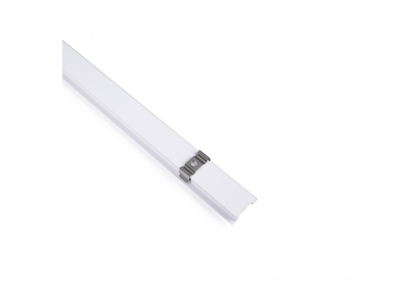 Profilé encastré en aluminium-Kit complet-24,5 x 7mm-Ruban LED jusqu'à 12 mm-2m - BXT-163-B - Barcelona LED