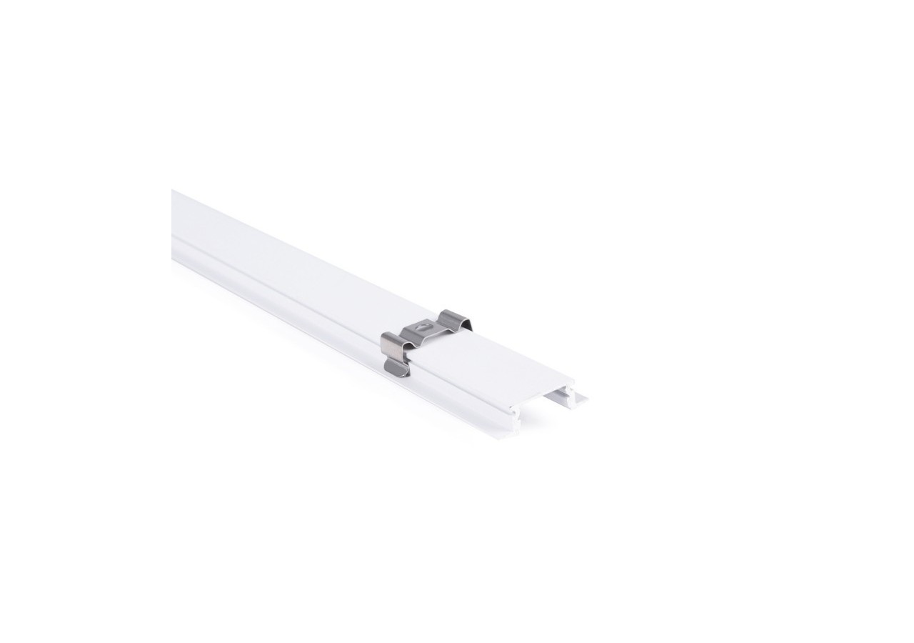 Profilé encastré en aluminium-Kit complet-24,5 x 7mm-Ruban LED jusqu'à 12 mm-2m - BXT-163-B - Barcelona LED