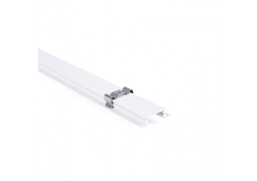 Profilé encastré en aluminium-Kit complet-24,5 x 7mm-Ruban LED jusqu'à 12 mm-2m - BXT-163-B - Barcelona LED
