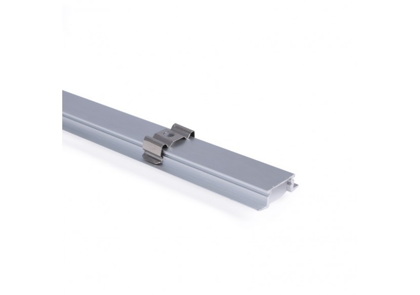 Profilé encastré en aluminium-Kit complet-24,5 x 7mm-Ruban LED jusqu'à 12 mm-2m - BXT-163-P - Barcelona LED