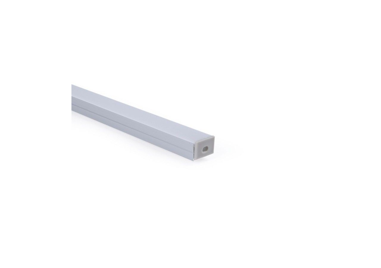 Profilé de surface en aluminium avec diffuseur-Kit complet-18 x13mm-Ruban LED jusqu'à 15 mm-2m - BXT-340-P - Barcelona LED