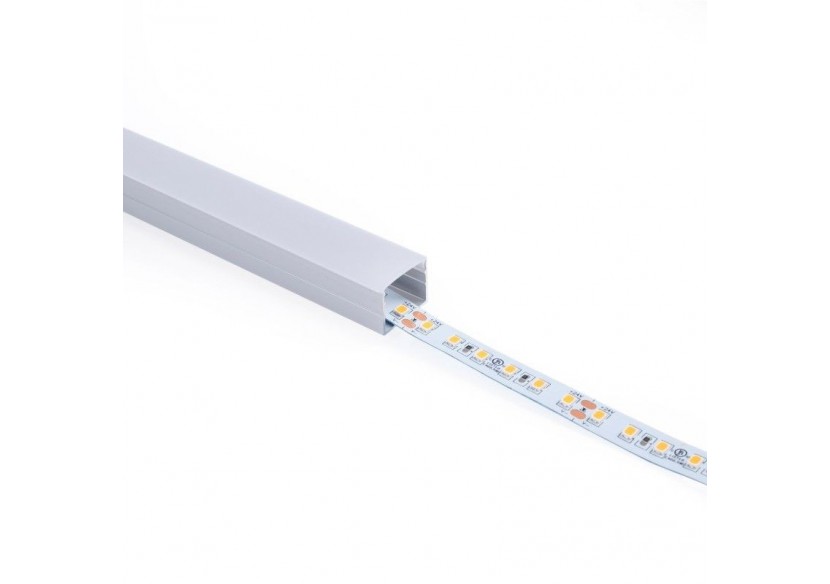 Profilé de surface en aluminium avec diffuseur-Kit complet-18 x13mm-Ruban LED jusqu'à 15 mm-2m - BXT-340-P - Barcelona LED