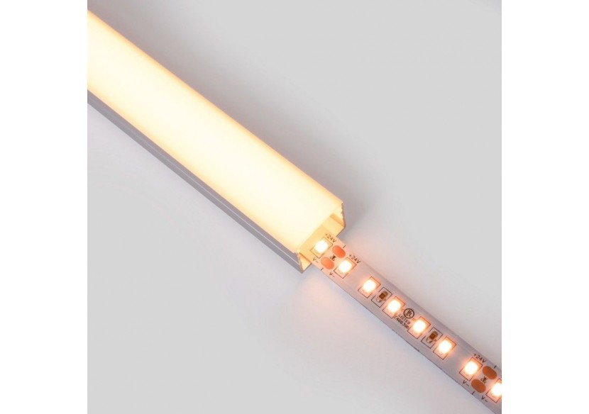 Profilé de surface en aluminium avec diffuseur-Kit complet-18 x13mm-Ruban LED jusqu'à 15 mm-2m - BXT-340-P - Barcelona LED