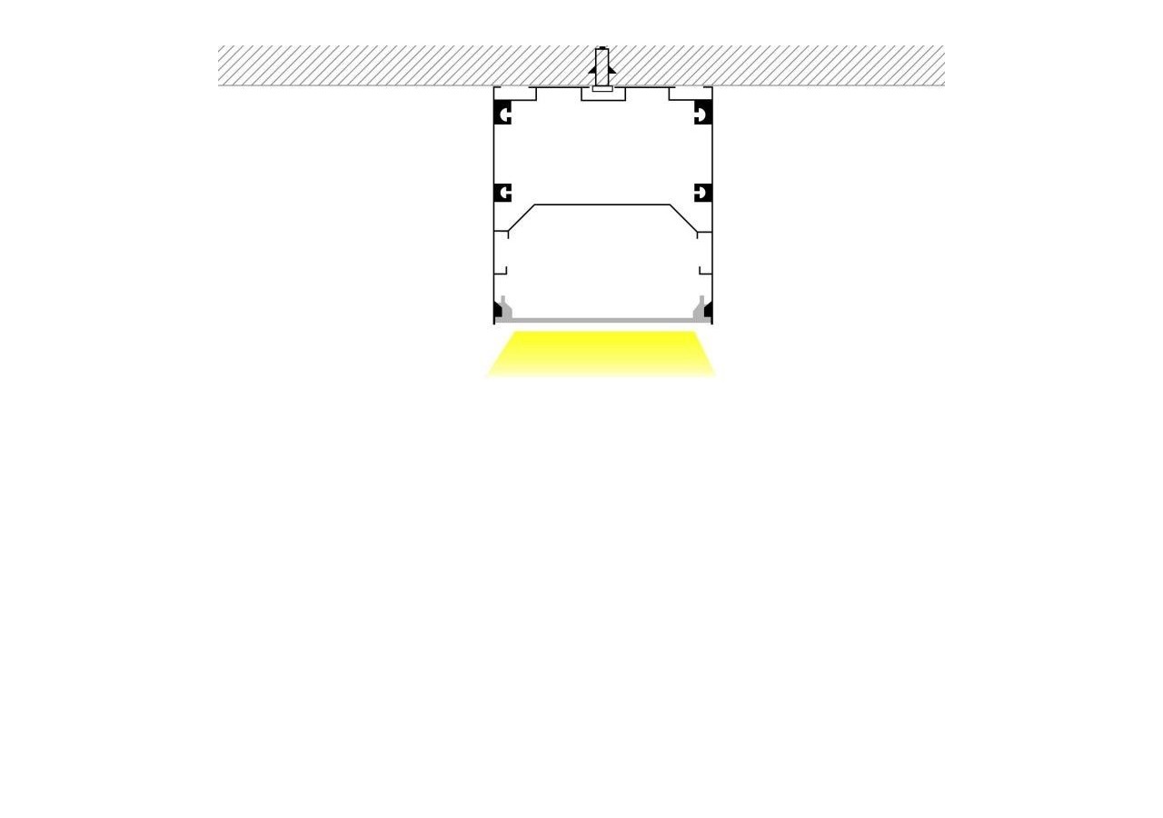 Profilé de surface en aluminium avec diffuseur-Kit complet-18 x13mm-Ruban LED jusqu'à 15 mm-2m - BXT-340-P - Barcelona LED