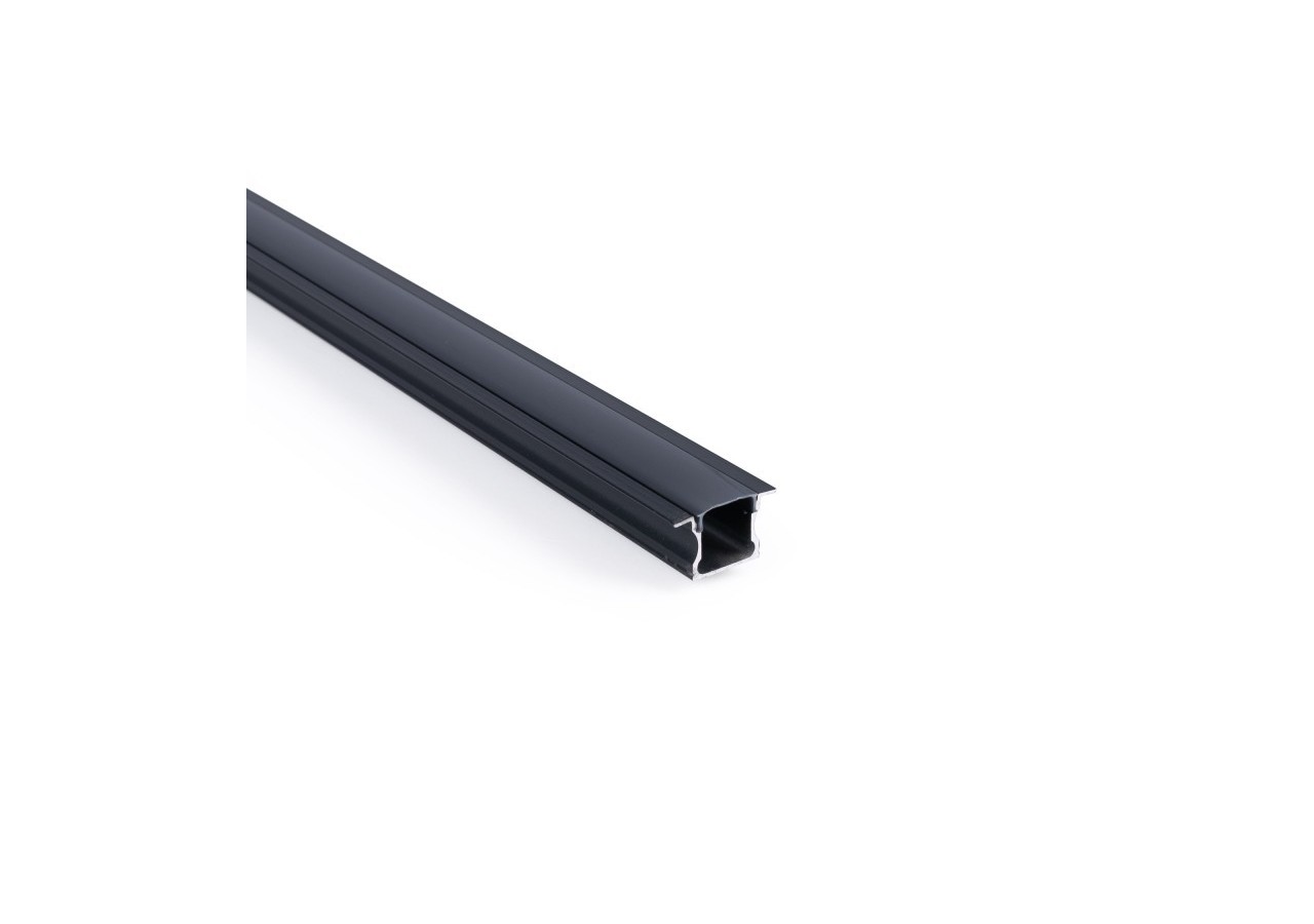 Profilé encastré en aluminium-Kit complet-25 x 14,5mm-Ruban LED jusqu'à 12 mm-2m - BXT-394-N - Barcelona LED