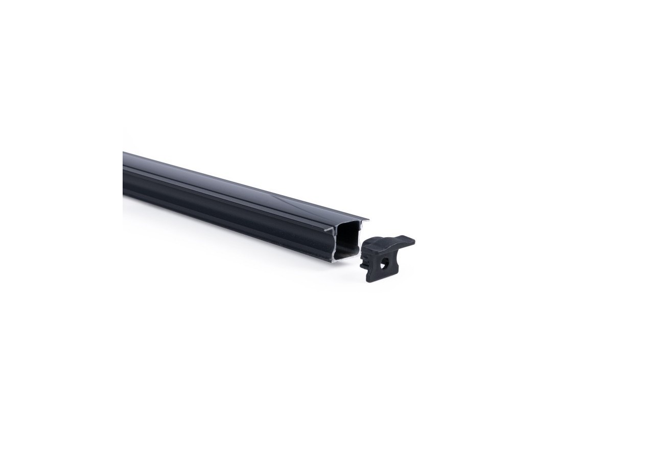 Profilé encastré en aluminium-Kit complet-25 x 14,5mm-Ruban LED jusqu'à 12 mm-2m - BXT-394-N - Barcelona LED