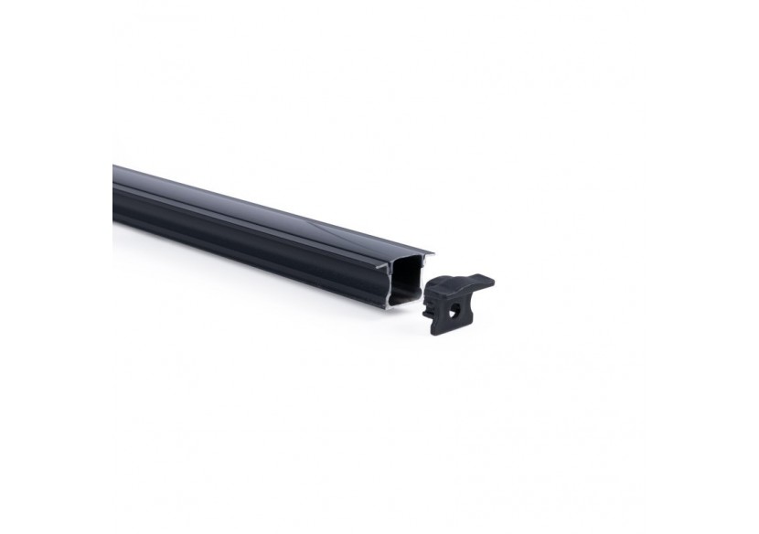 Profilé encastré en aluminium-Kit complet-25 x 14,5mm-Ruban LED jusqu'à 12 mm-2m - BXT-394-N - Barcelona LED