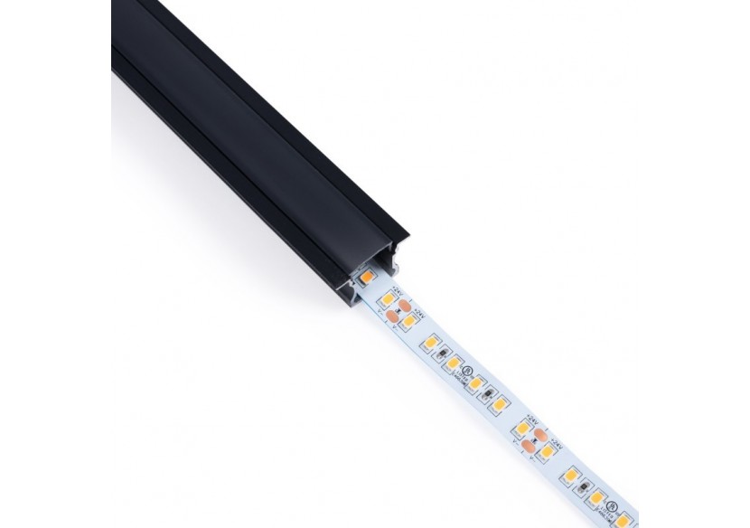 Profilé encastré en aluminium-Kit complet-25 x 14,5mm-Ruban LED jusqu'à 12 mm-2m - BXT-394-N - Barcelona LED