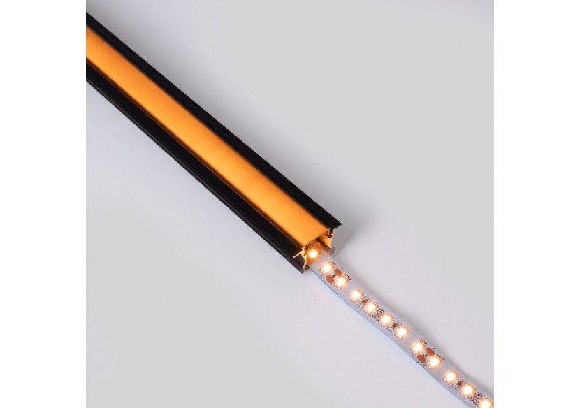 Profilé encastré en aluminium-Kit complet-25 x 14,5mm-Ruban LED jusqu'à 12 mm-2m - BXT-394-N - Barcelona LED