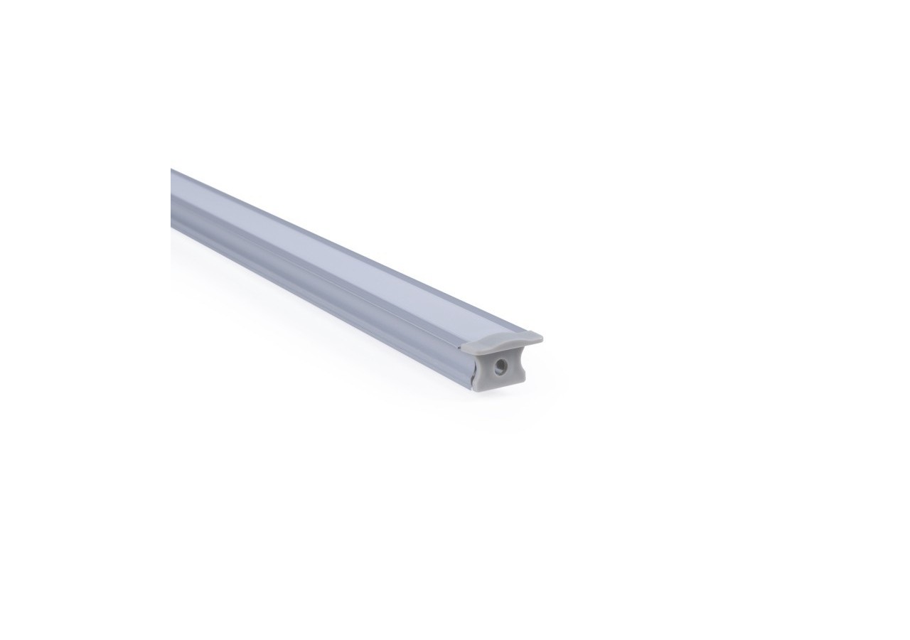 Profilé encastré en aluminium-Kit complet-25 x 14,5mm-Ruban LED jusqu'à 12 mm-2m - BXT-394-P - Barcelona LED