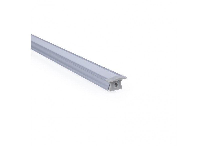 Profilé encastré en aluminium-Kit complet-25 x 14,5mm-Ruban LED jusqu'à 12 mm-2m - BXT-394-P - Barcelona LED