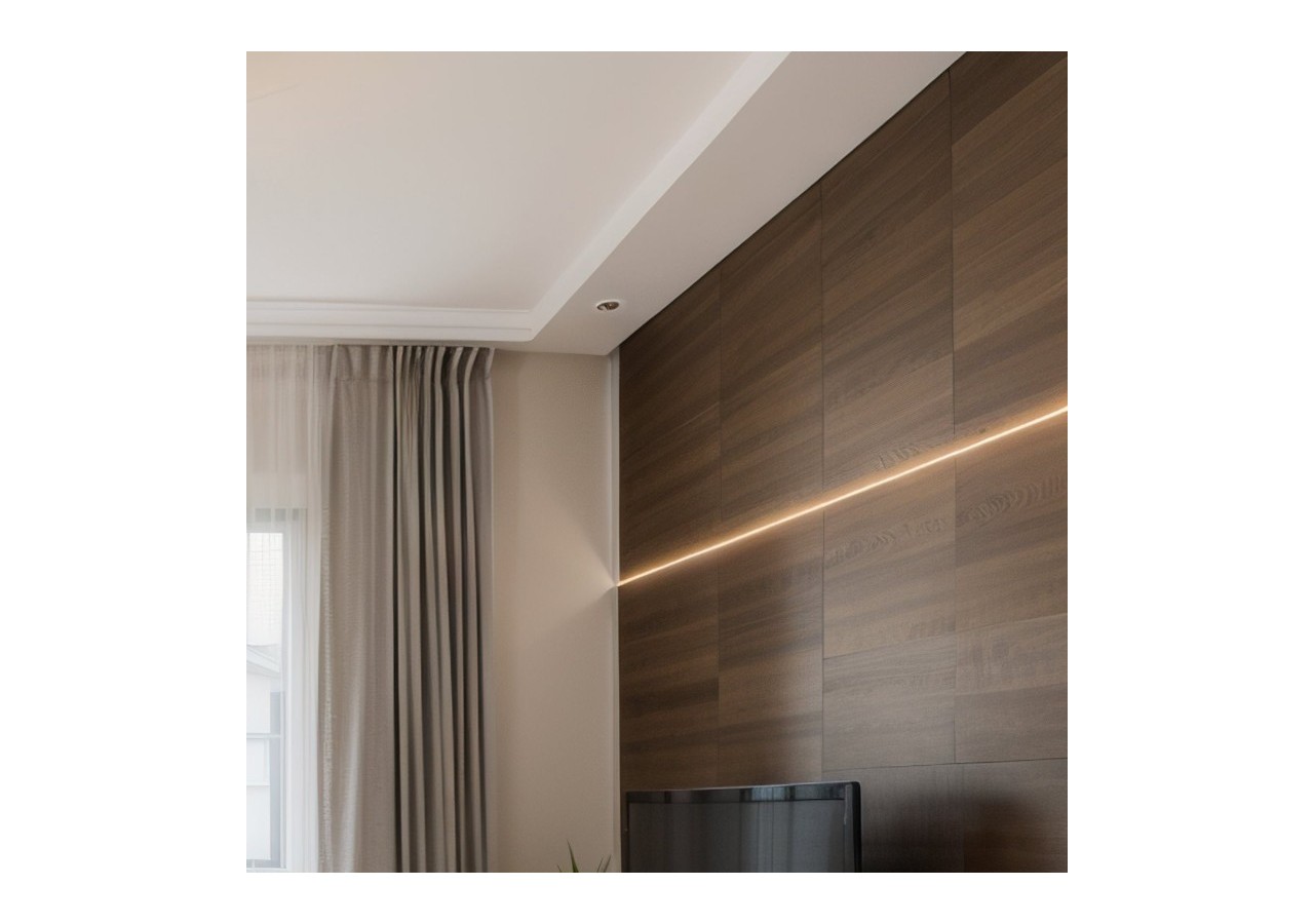 Profilé encastré en aluminium-Kit complet-25 x 14,5mm-Ruban LED jusqu'à 12 mm-2m - BXT-394-P - Barcelona LED