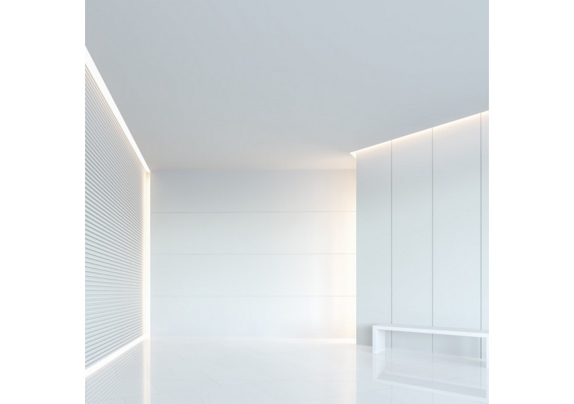 Profilé d'angle en aluminium avec diffuseur-Kit complet-20x20mm -Ruban LED jusqu'à 10mm-2m - BXT-632-B - Barcelona LED