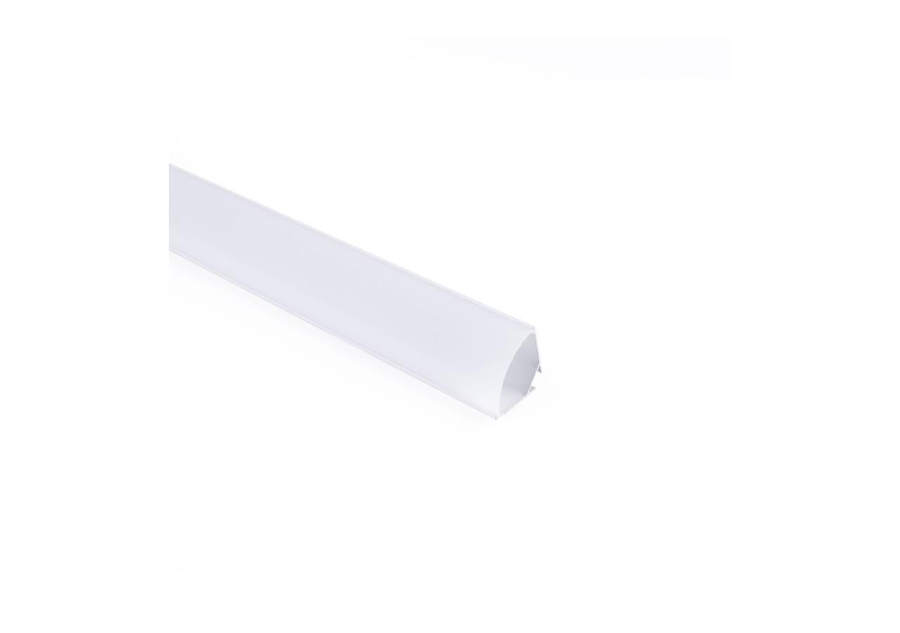 Profilé d'angle en aluminium avec diffuseur-Kit complet-20x20mm -Ruban LED jusqu'à 10mm-2m - BXT-632-B - Barcelona LED