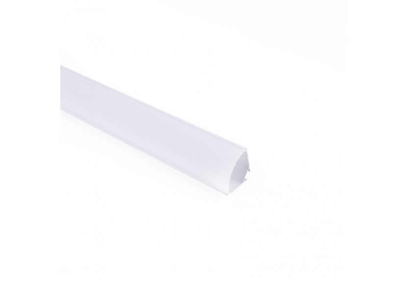 Profilé d'angle en aluminium avec diffuseur-Kit complet-20x20mm -Ruban LED jusqu'à 10mm-2m - BXT-632-B - Barcelona LED