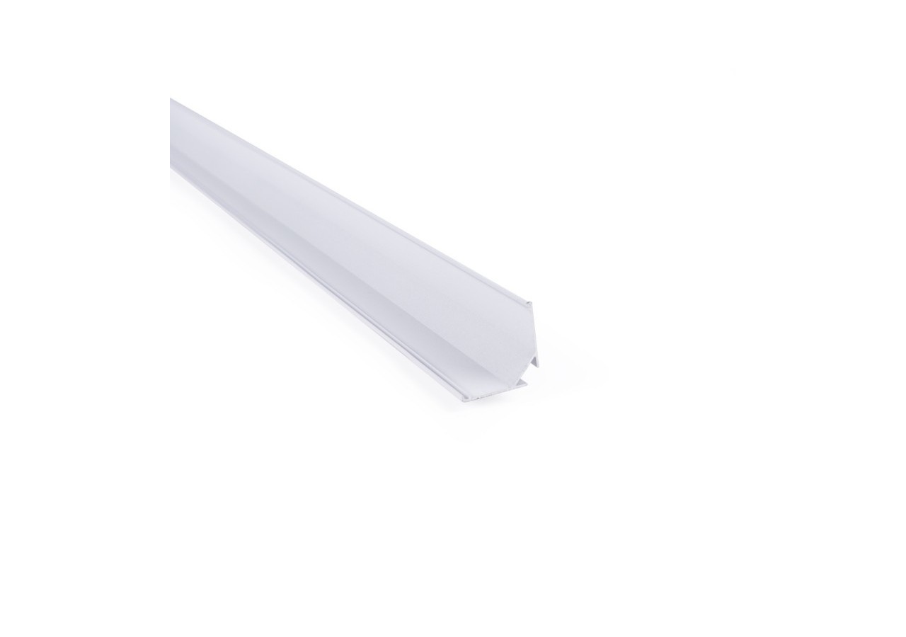 Profilé d'angle en aluminium avec diffuseur-Kit complet-20x20mm -Ruban LED jusqu'à 10mm-2m - BXT-632-B - Barcelona LED