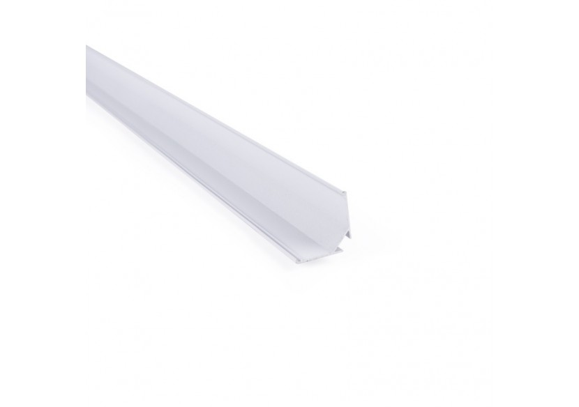 Profilé d'angle en aluminium avec diffuseur-Kit complet-20x20mm -Ruban LED jusqu'à 10mm-2m - BXT-632-B - Barcelona LED