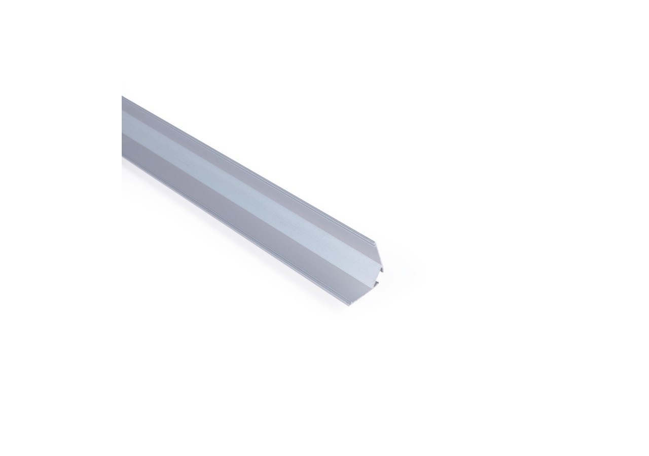 Profilé d'angle en aluminium avec diffuseur-Kit complet-20x20mm -Ruban LED jusqu'à 10mm-2m - BXT-632-P - Barcelona LED