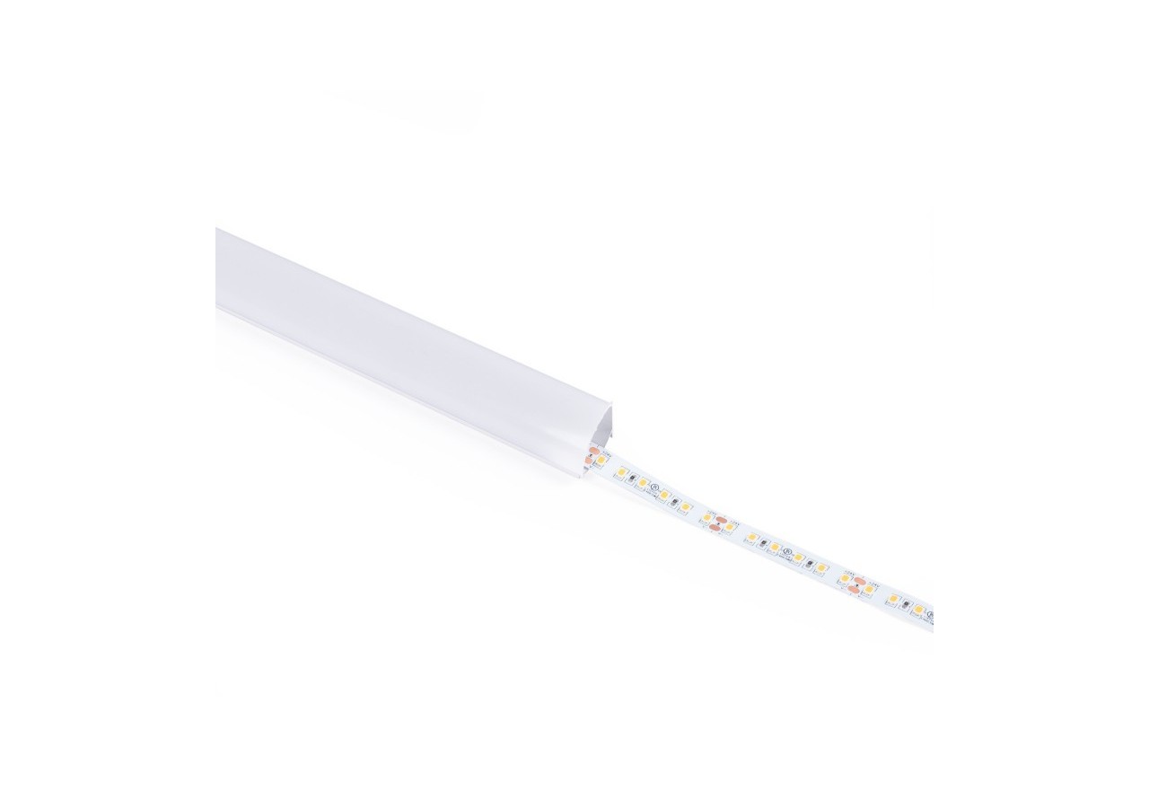 Profilé d'angle en aluminium avec diffuseur-Kit complet-20x20mm -Ruban LED jusqu'à 10mm-2m - BXT-632-P - Barcelona LED