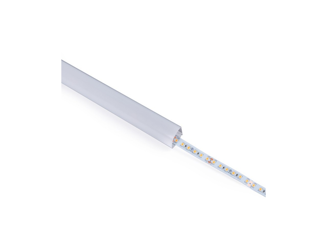 Profilé d'angle en aluminium avec diffuseur-Kit complet-20x20mm -Ruban LED jusqu'à 10mm-2m - BXT-632-P - Barcelona LED