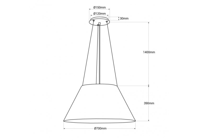 Suspension acoustique "Gandal 70"-diamètre 70cm - B314-700-C - Barcelona LED