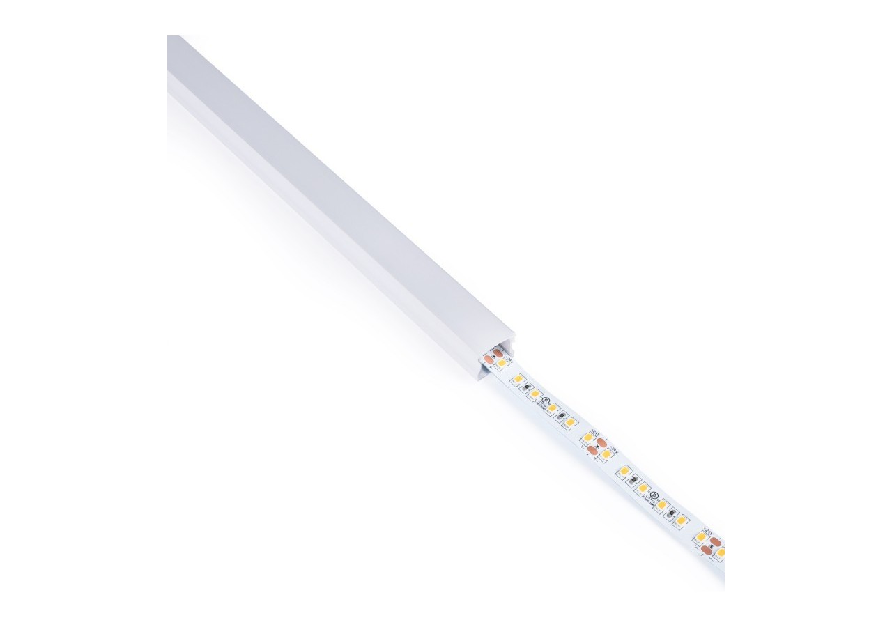 Profilé de surface en aluminium avec diffuseur-Kit complet-17,6 x 14,5mm-Ruban LED jusqu'à 12 mm-2m - BXT-393-B - Barcelona LED