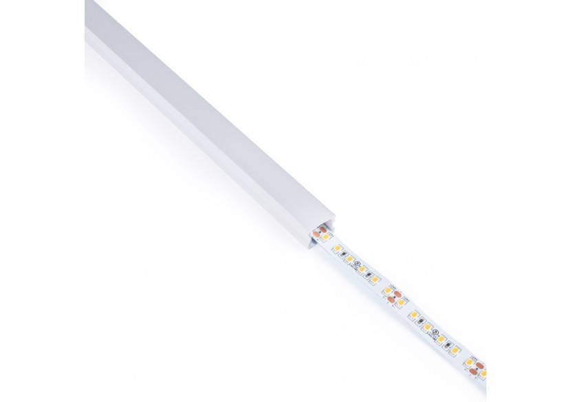Profilé de surface en aluminium avec diffuseur-Kit complet-17,6 x 14,5mm-Ruban LED jusqu'à 12 mm-2m - BXT-393-B - Barcelona LED