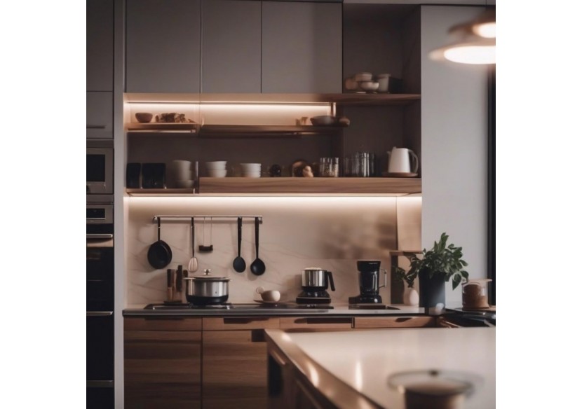 Profilé de surface en aluminium avec diffuseur-Kit complet-17,6 x 14,5mm-Ruban LED jusqu'à 12 mm-2m - BXT-393-B - Barcelona LED