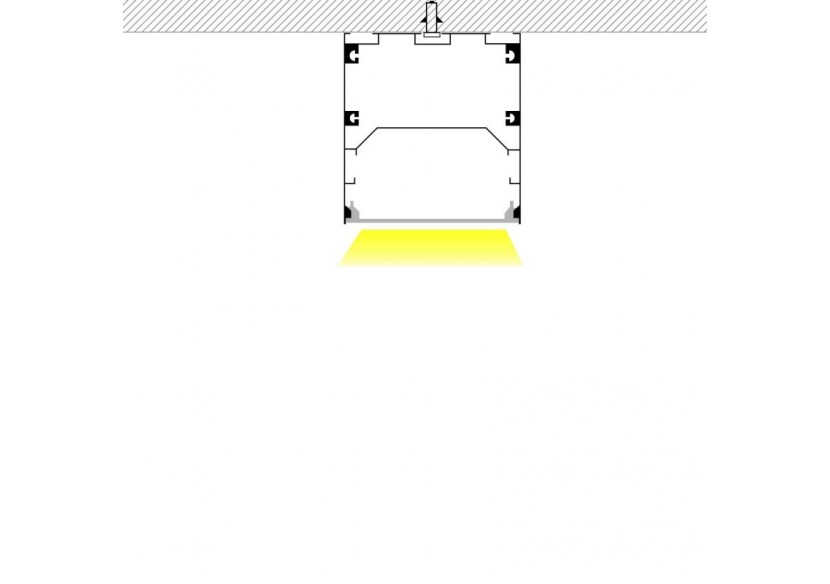 Profilé de surface en aluminium avec diffuseur-Kit complet-17,6 x 14,5mm-Ruban LED jusqu'à 12 mm-2m - BXT-393-B - Barcelona LED