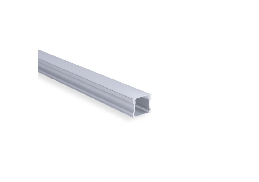 Profilé de surface en aluminium avec diffuseur-Kit complet-17,6 x 14,5mm-Ruban LED jusqu'à 12 mm-2m - BXT-393-P - Barcelona LED