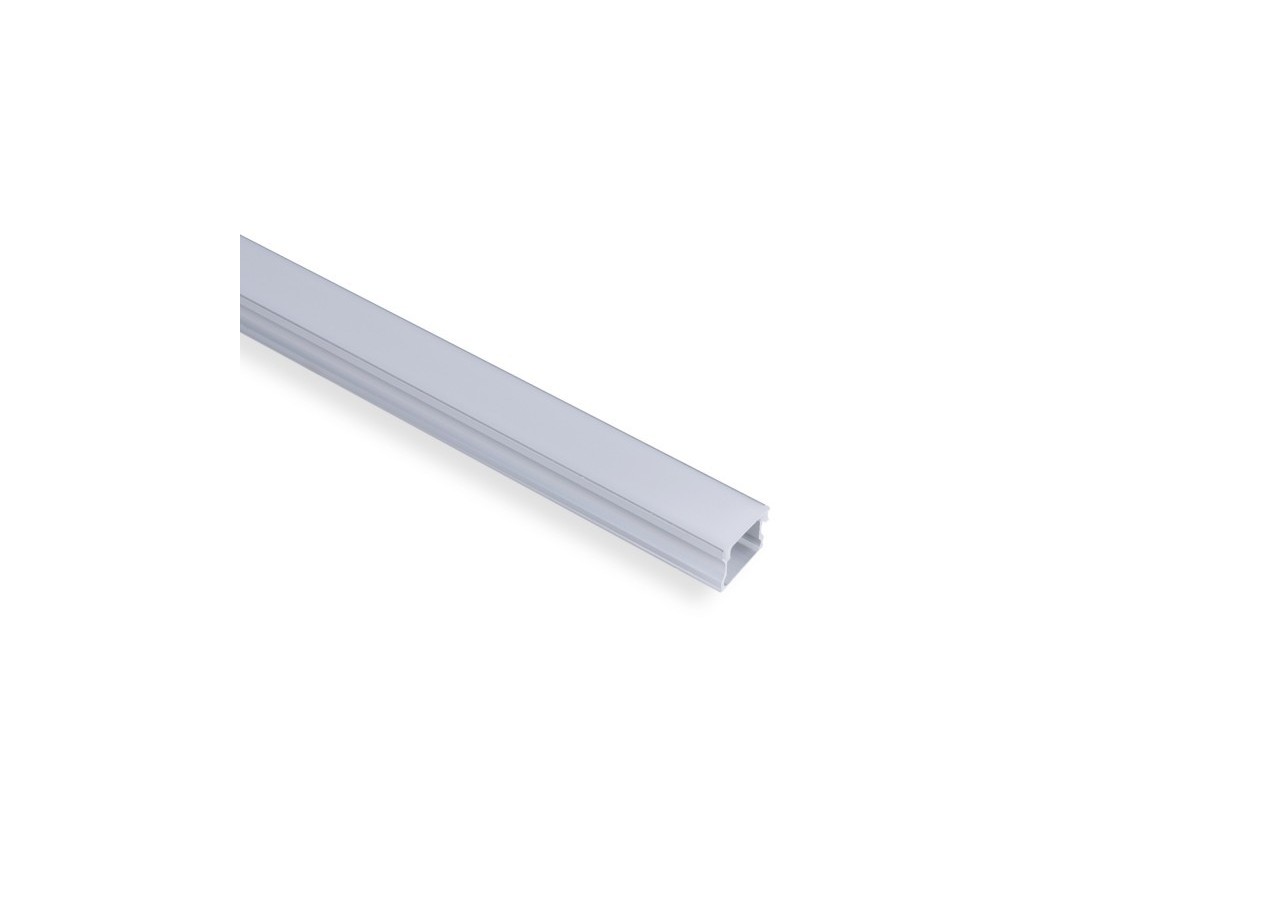 Profilé de surface en aluminium avec diffuseur-Kit complet-17,6 x 14,5mm-Ruban LED jusqu'à 12 mm-2m - BXT-393-P - Barcelona LED