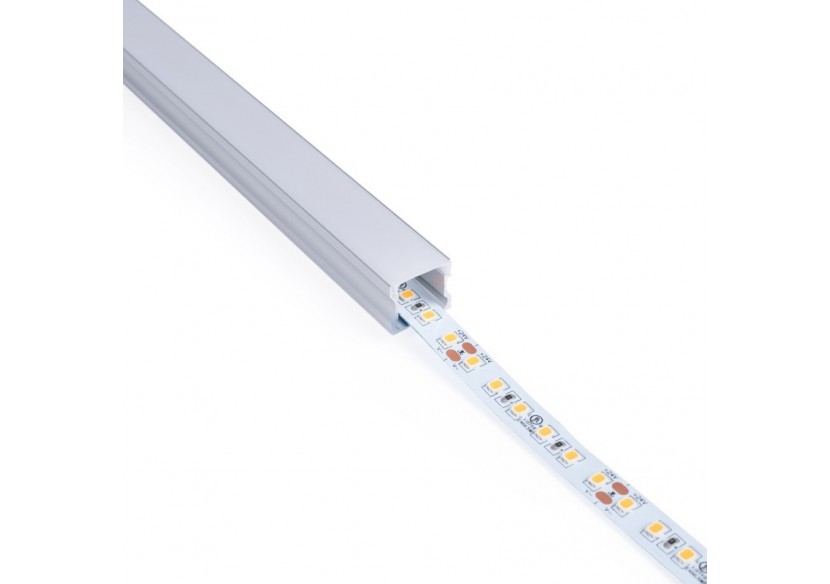 Profilé de surface en aluminium avec diffuseur-Kit complet-17,6 x 14,5mm-Ruban LED jusqu'à 12 mm-2m - BXT-393-P - Barcelona LED
