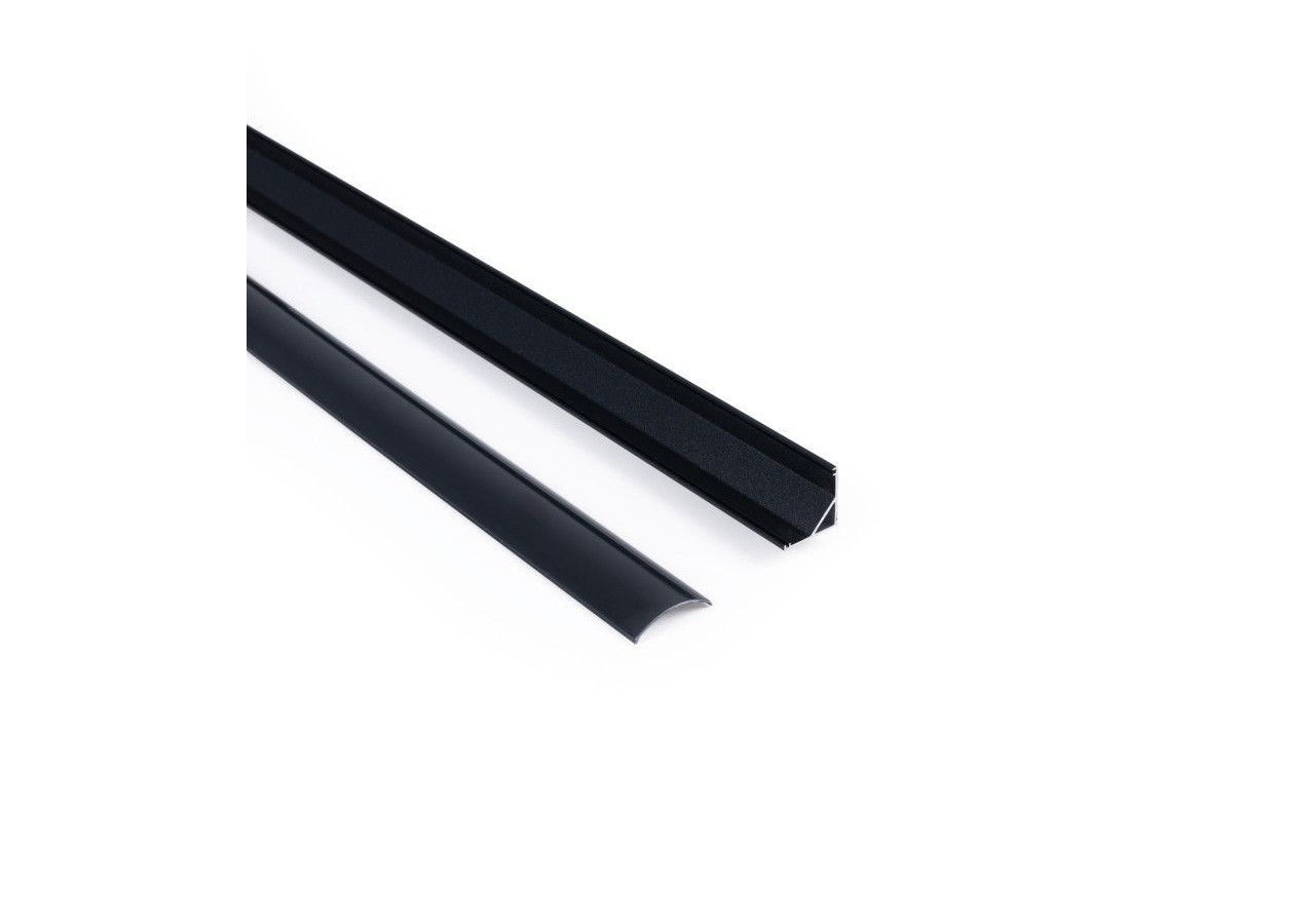 Profilé d'angle en aluminium avec diffuseur-Kit complet-15,8x15,8mm-Ruban LED jusqu'à 10 mm-2m - BXT-58-N - Barcelona LED