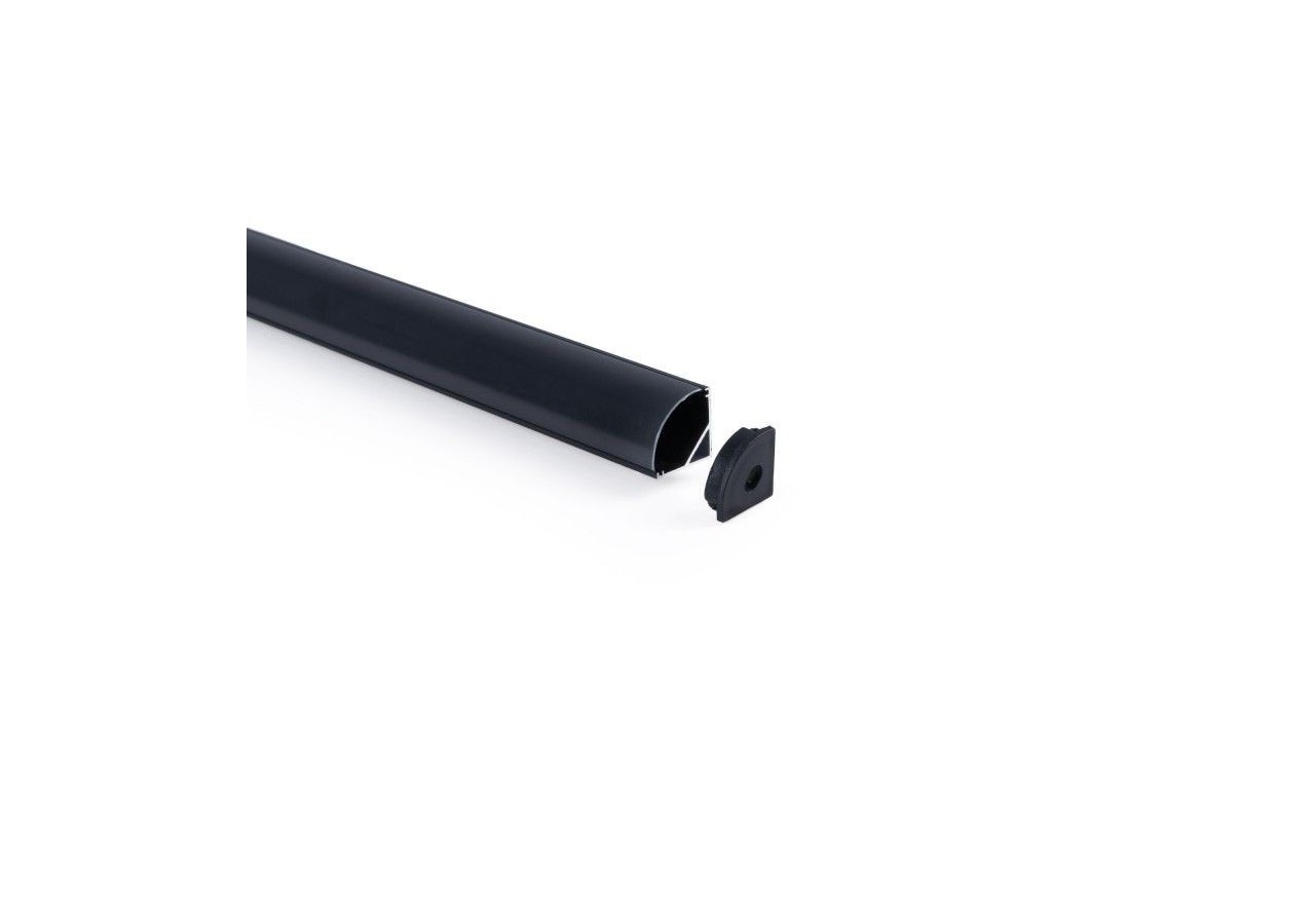 Profilé d'angle en aluminium avec diffuseur-Kit complet-15,8x15,8mm-Ruban LED jusqu'à 10 mm-2m - BXT-58-N - Barcelona LED