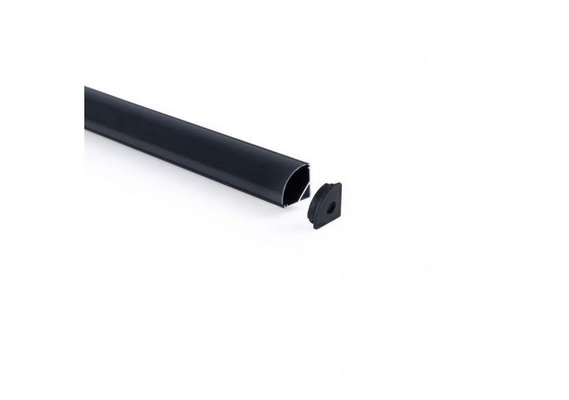 Profilé d'angle en aluminium avec diffuseur-Kit complet-15,8x15,8mm-Ruban LED jusqu'à 10 mm-2m - BXT-58-N - Barcelona LED