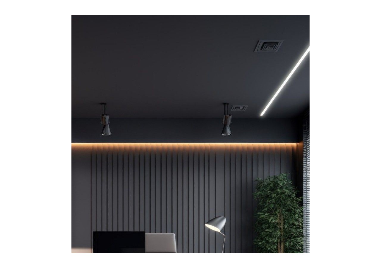 Profilé d'angle en aluminium avec diffuseur-Kit complet-15,8x15,8mm-Ruban LED jusqu'à 10 mm-2m - BXT-58-N - Barcelona LED