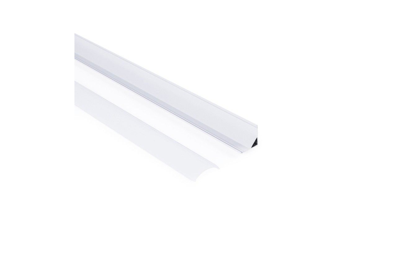 Profilé d'angle en aluminium avec diffuseur-Kit complet-15,8x15,8mm-Ruban LED jusqu'à 10 mm-2m - BXT-58-B - Barcelona LED
