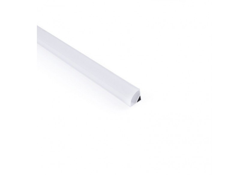 Profilé d'angle en aluminium avec diffuseur-Kit complet-15,8x15,8mm-Ruban LED jusqu'à 10 mm-2m - BXT-58-B - Barcelona LED